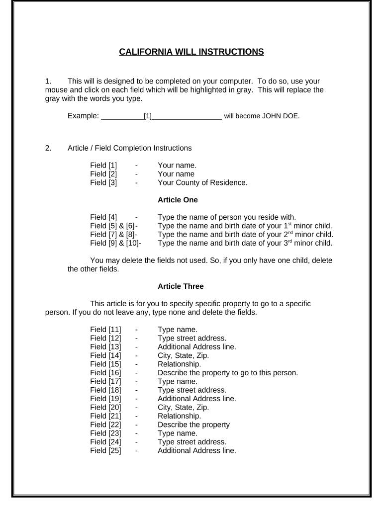 Mutual Wills or Last Will and Testaments for Unmarried Persons Living Together with Minor Children California  Form