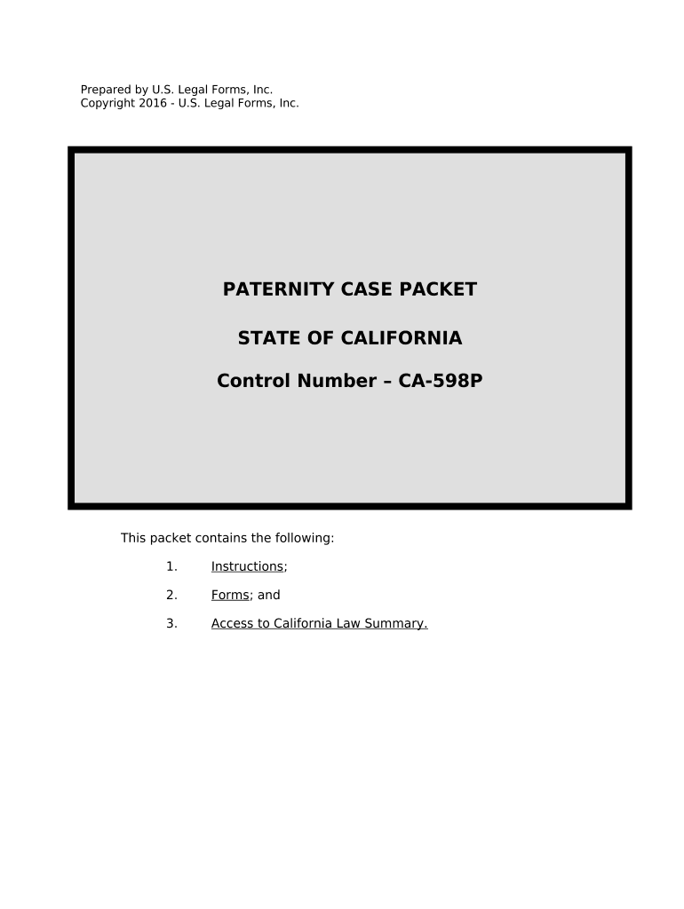 California Paternity  Form