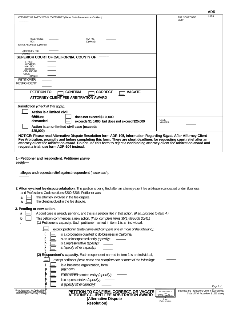 Arbitration  Form