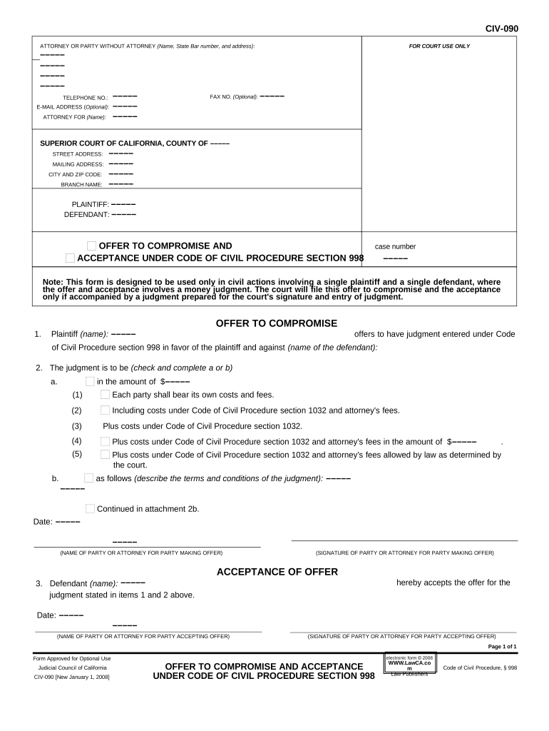 Ca Code  Form