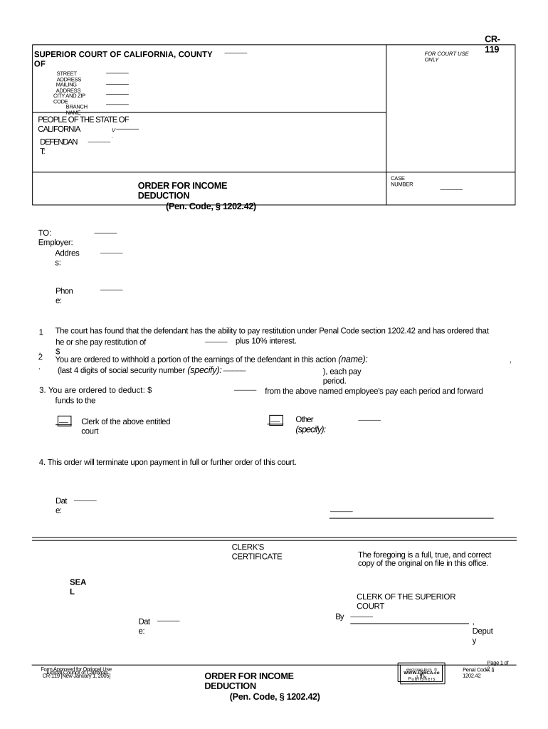 Ca Income Form