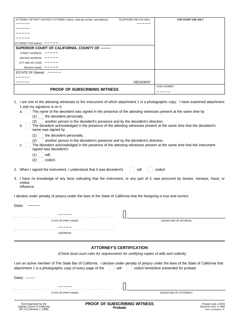 Witness Form PDF