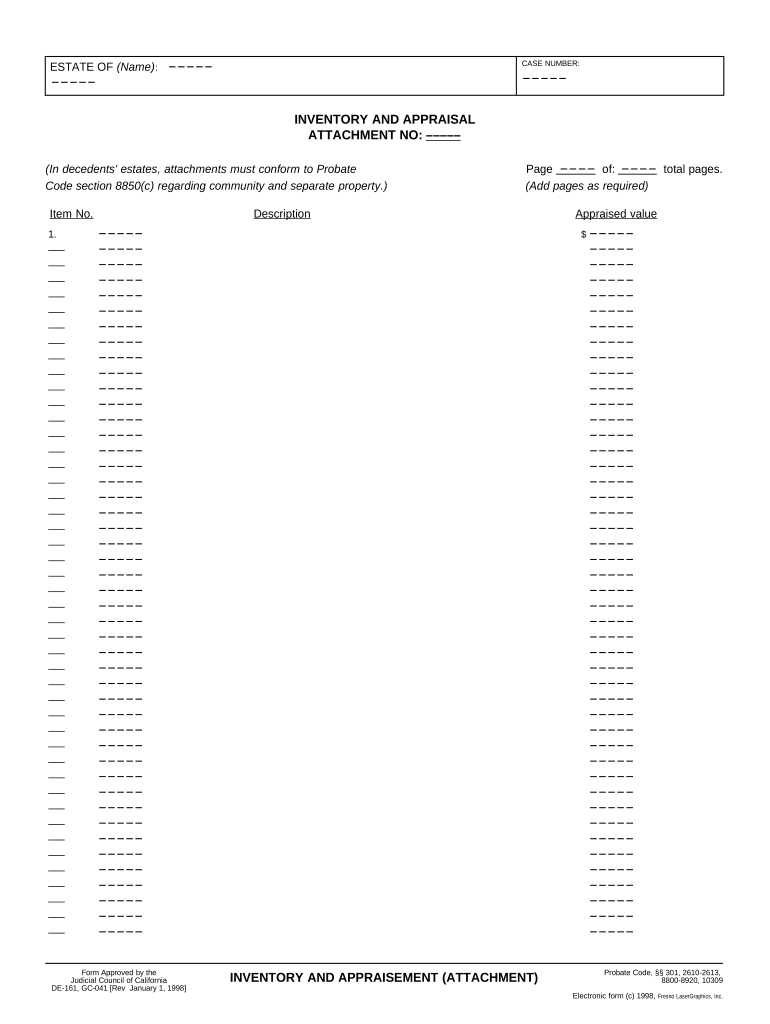 Appraisal Attachment  Form