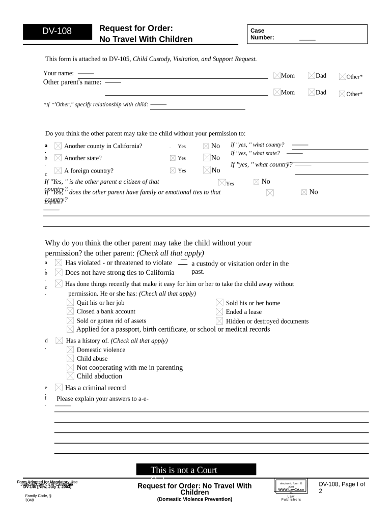 Domestic Violence  Form