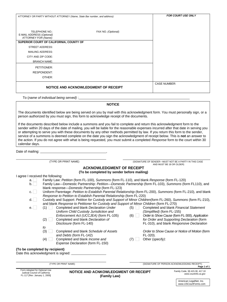 California Family  Form