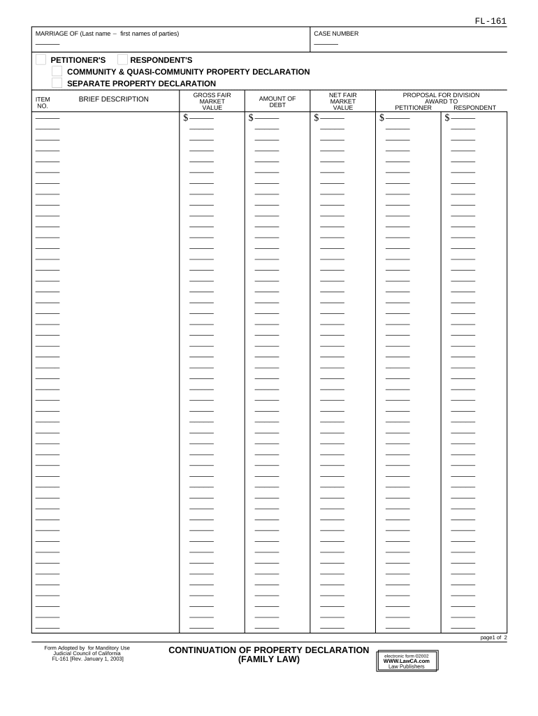 California Family Law  Form