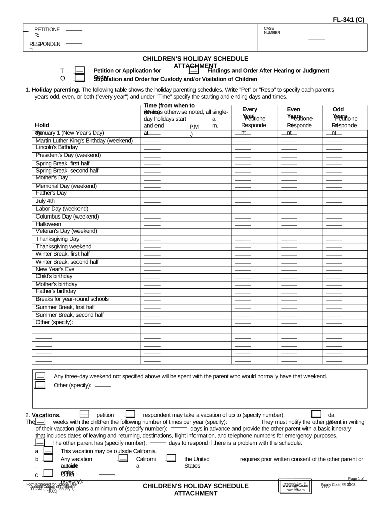 Schedule Attachment  Form