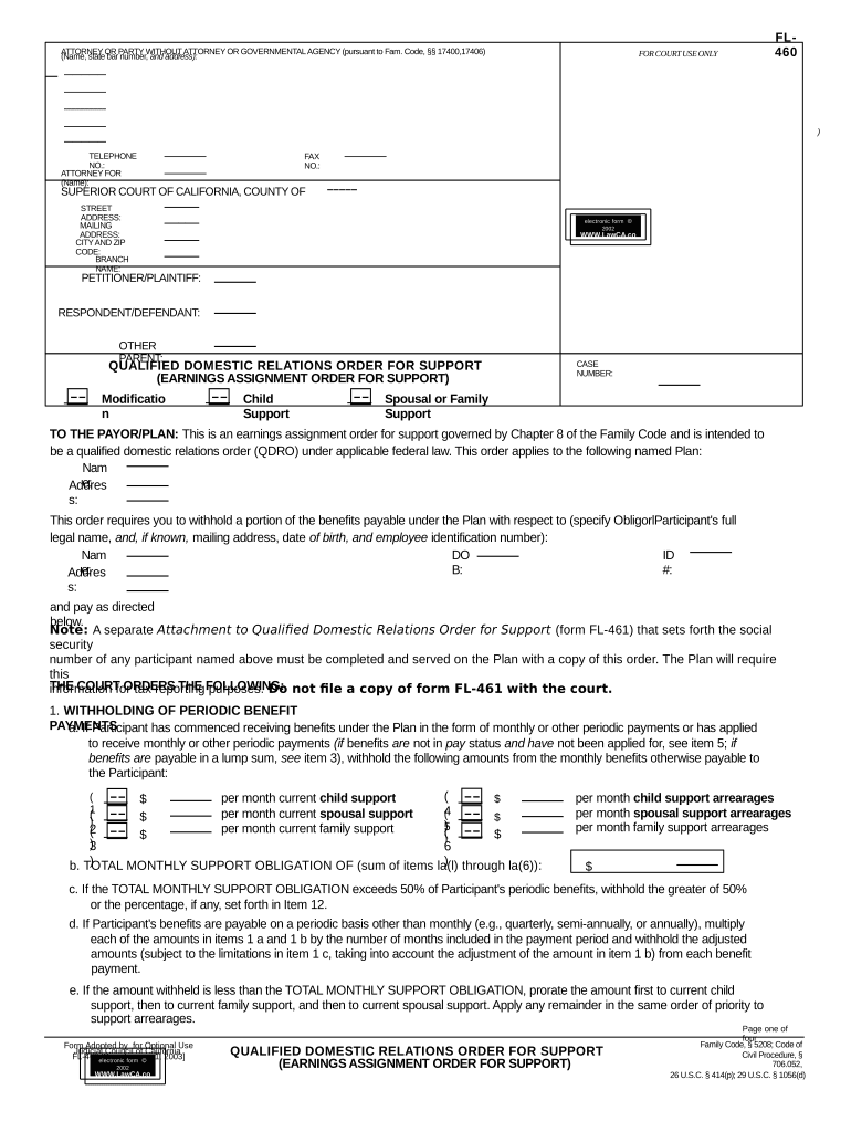 Ca 460  Form