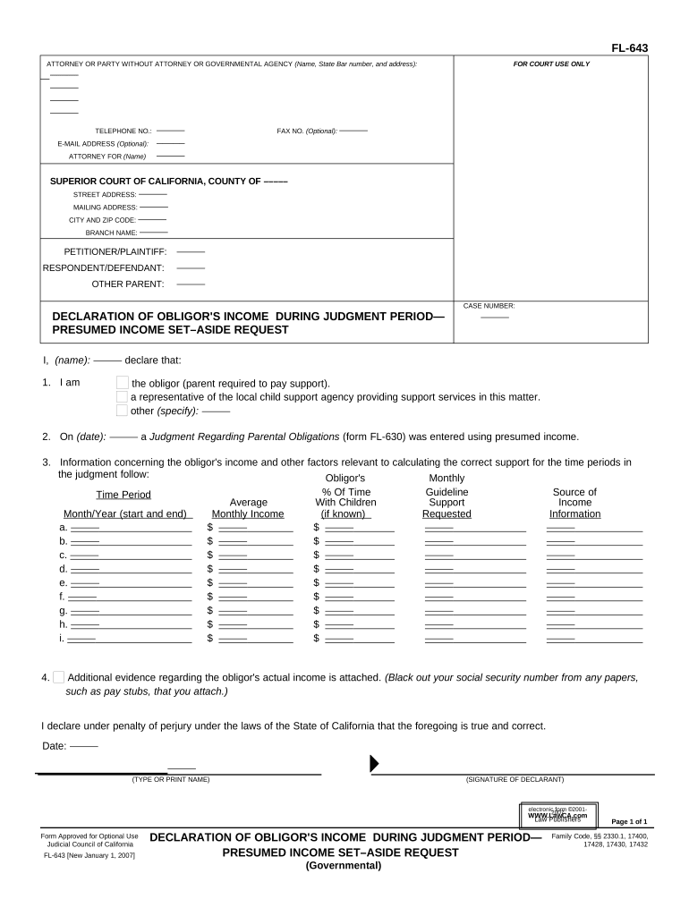 Ca Income Form