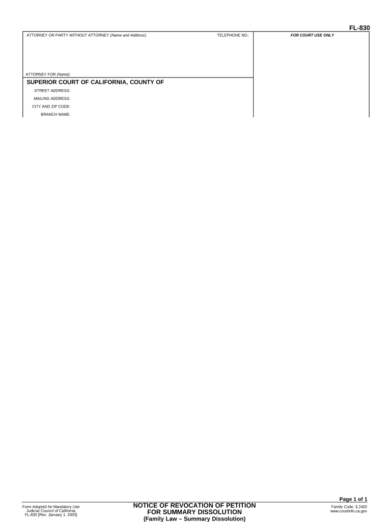Revocation Petition Ca  Form