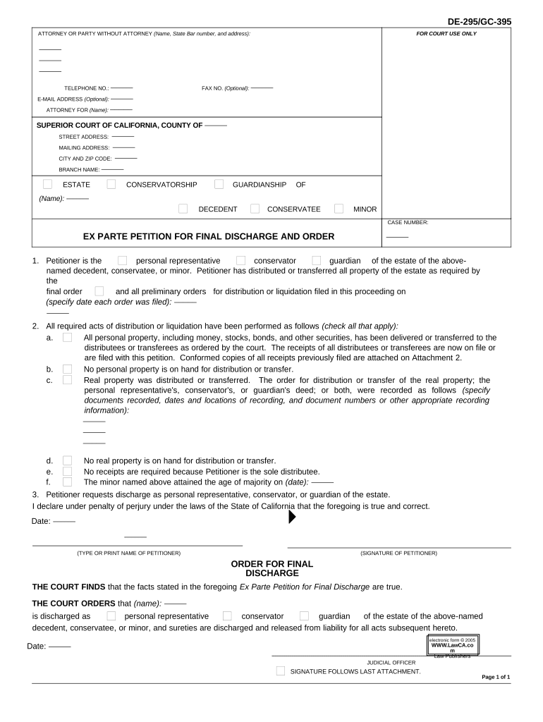 Ex Parte  Form