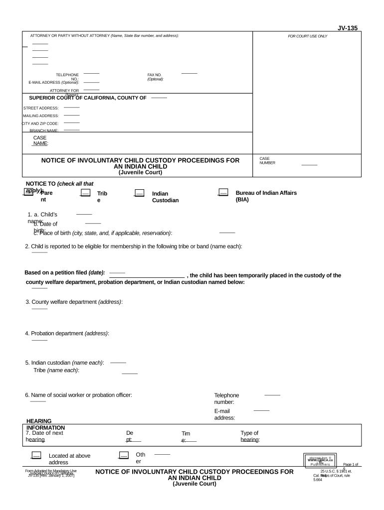 California Order Legal  Form