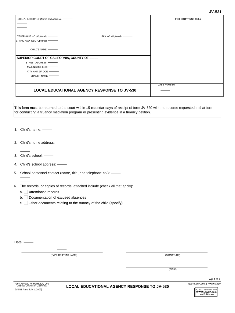 Local Educational Agency  Form