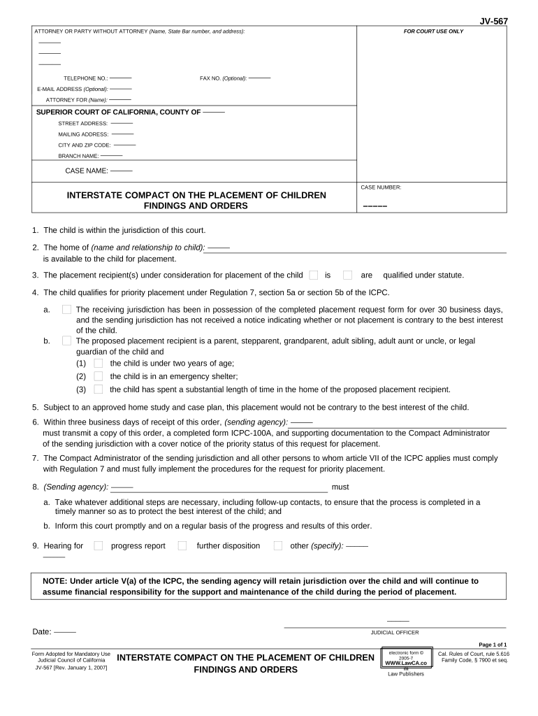 California Icpc  Form