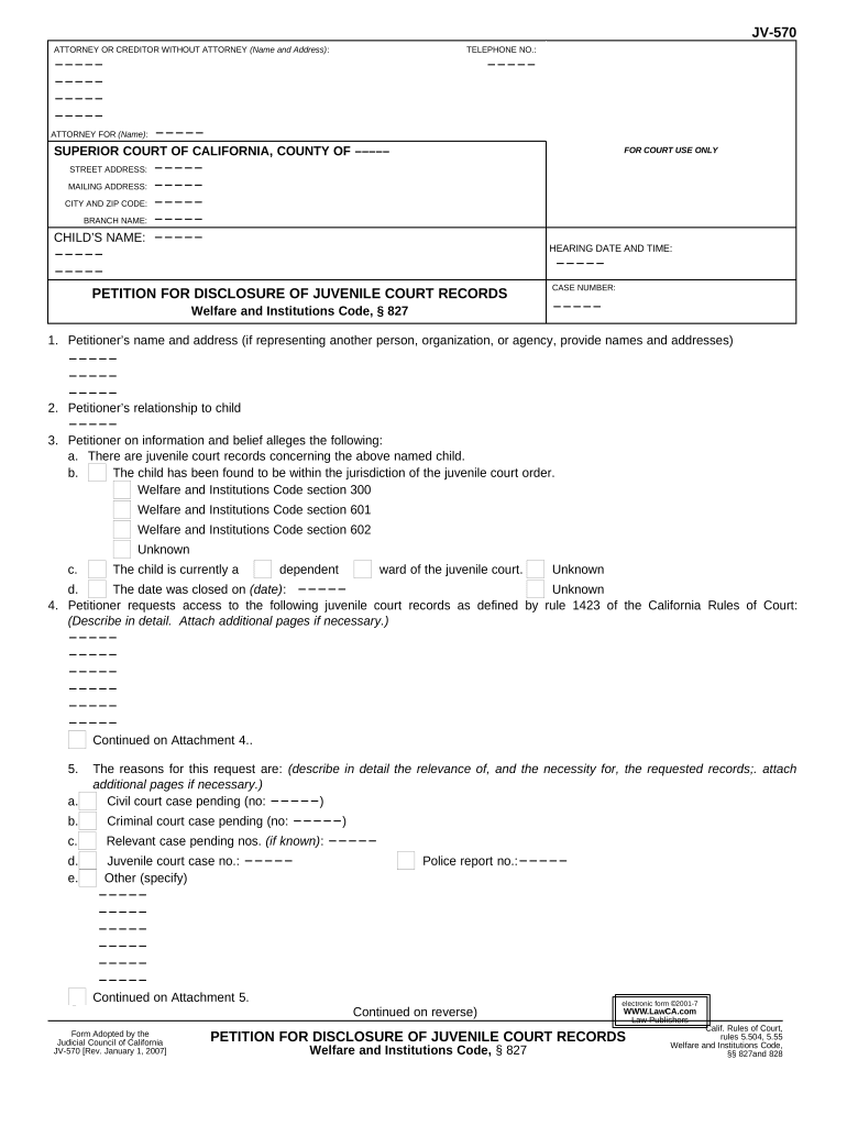 Juvenile Court  Form