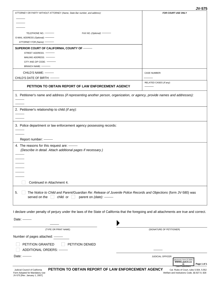 Law Enforcement Agency  Form