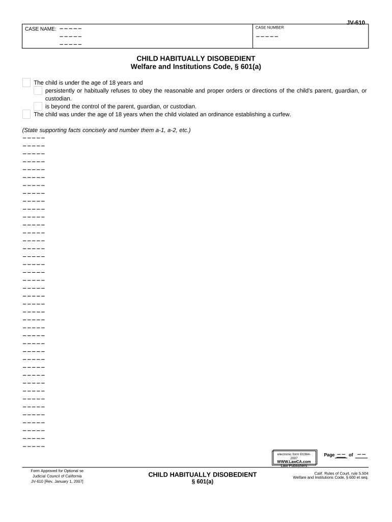 Ca Family Law  Form