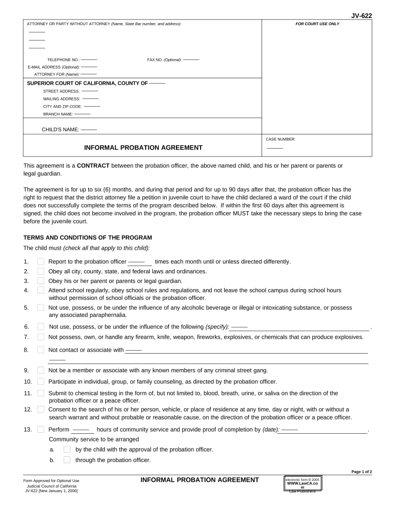 Ca Probation  Form