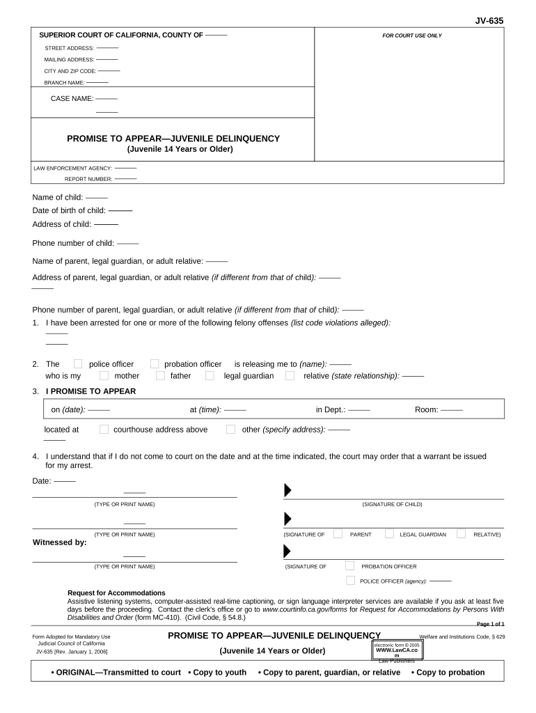 California Code Section  Form