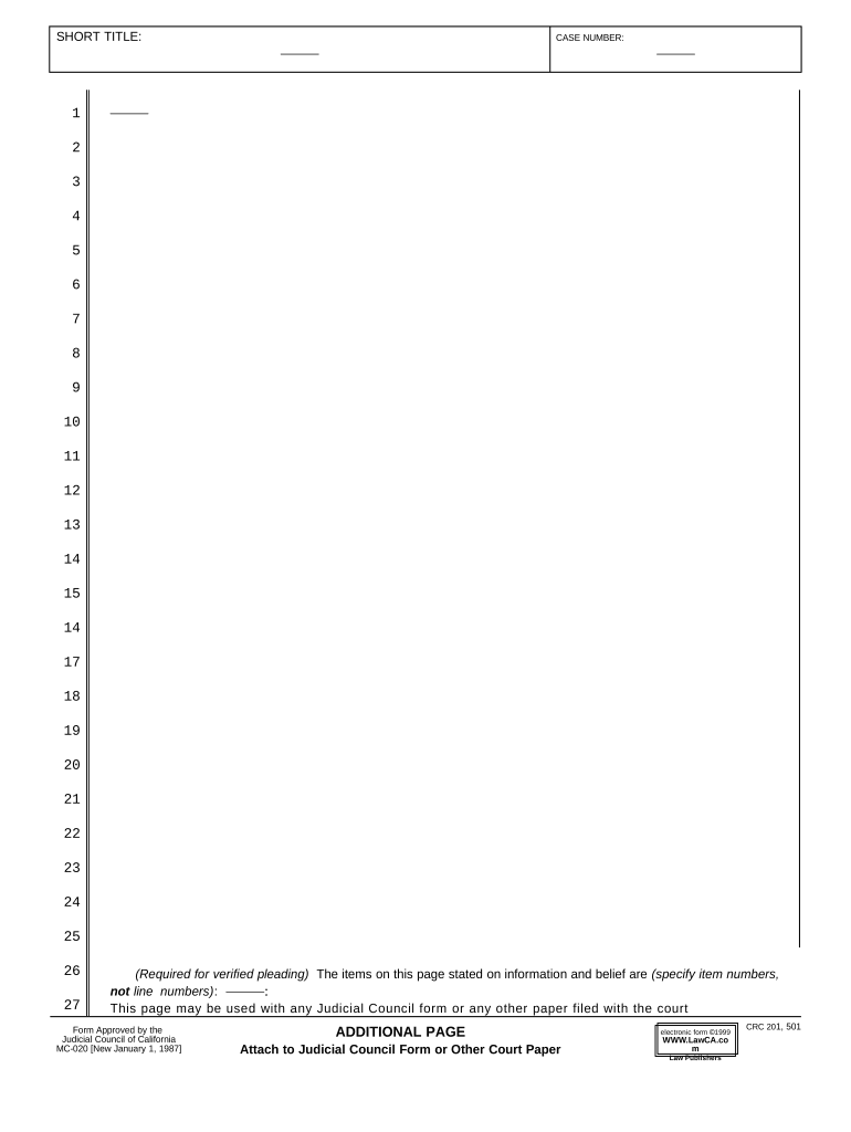 California Attached  Form