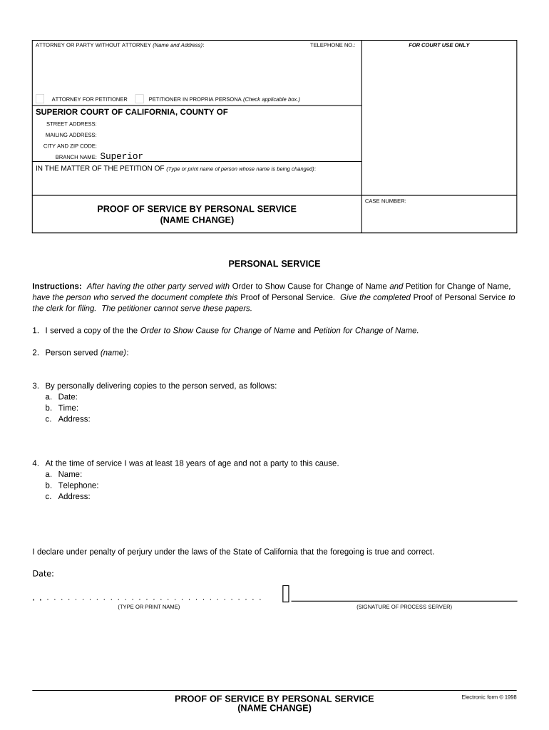 Ca Name Change  Form