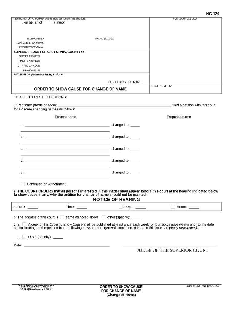 Ca Name File  Form
