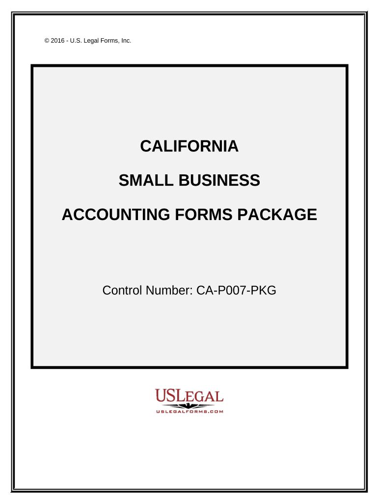 Small Business Accounting Package California  Form