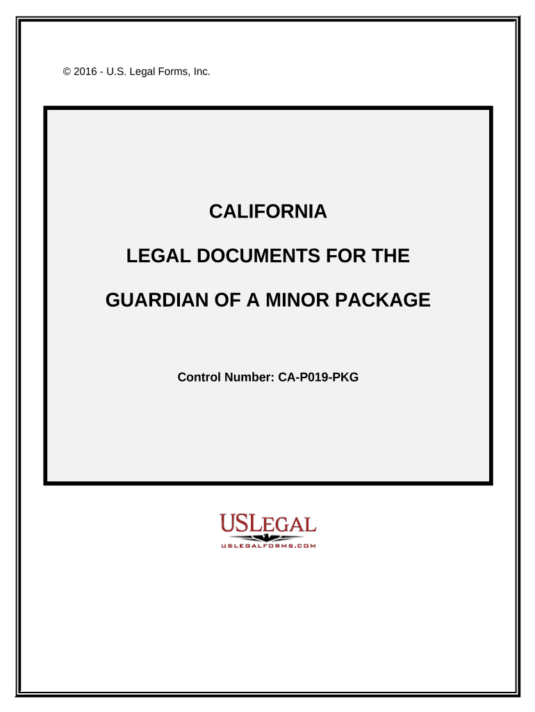Legal Documents for the Guardian of a Minor Package California  Form