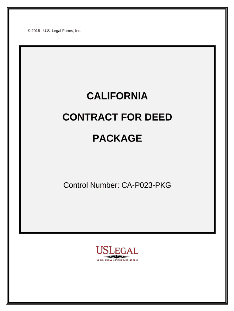Contract for Deed Package California  Form