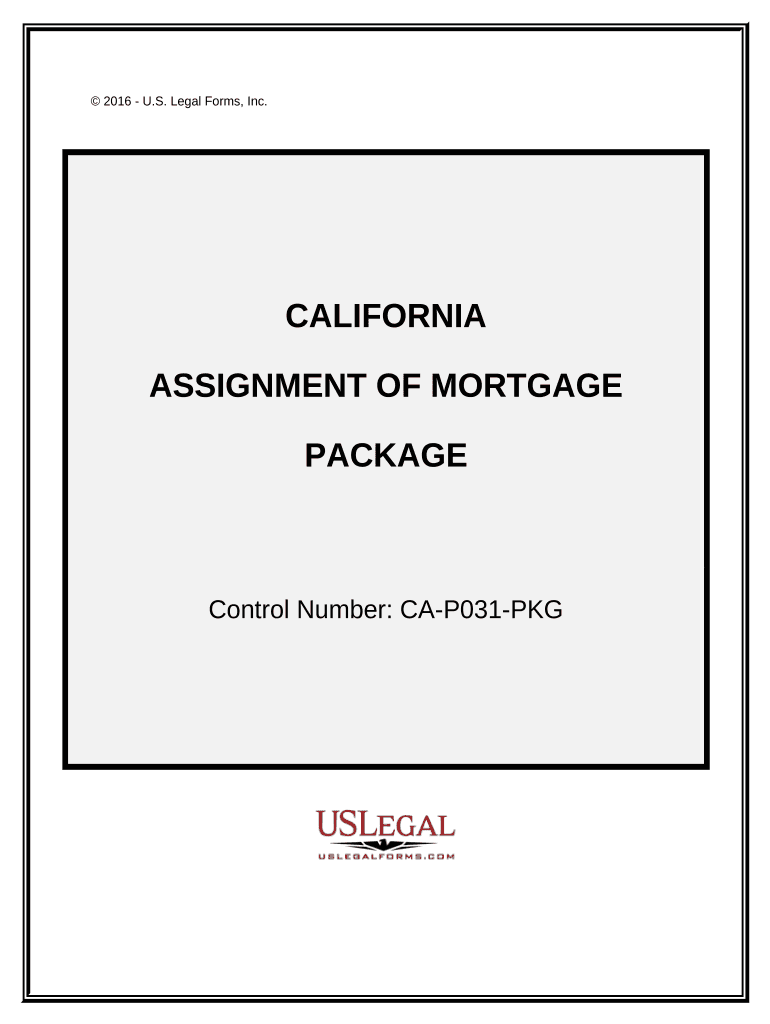 Assignment of Mortgage Package California  Form