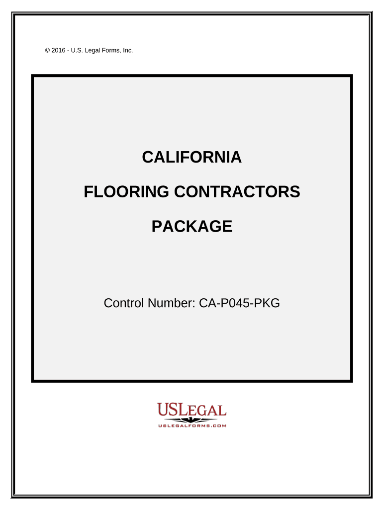 Flooring Contractor Package California  Form