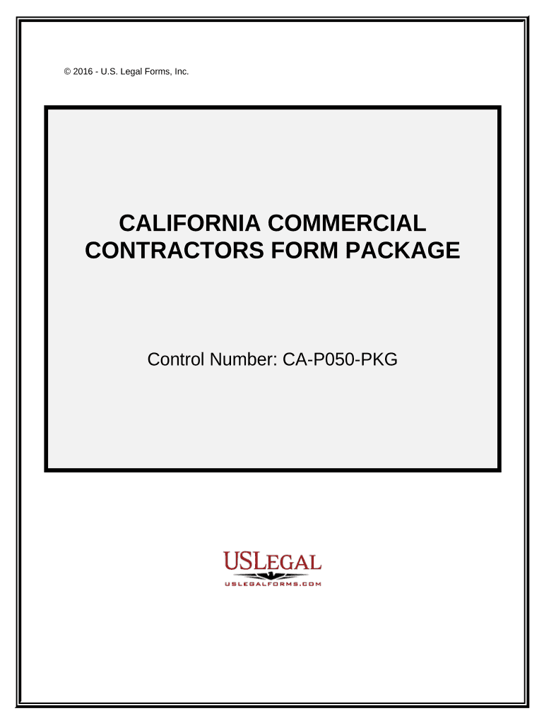 Commercial Contractor Package California  Form
