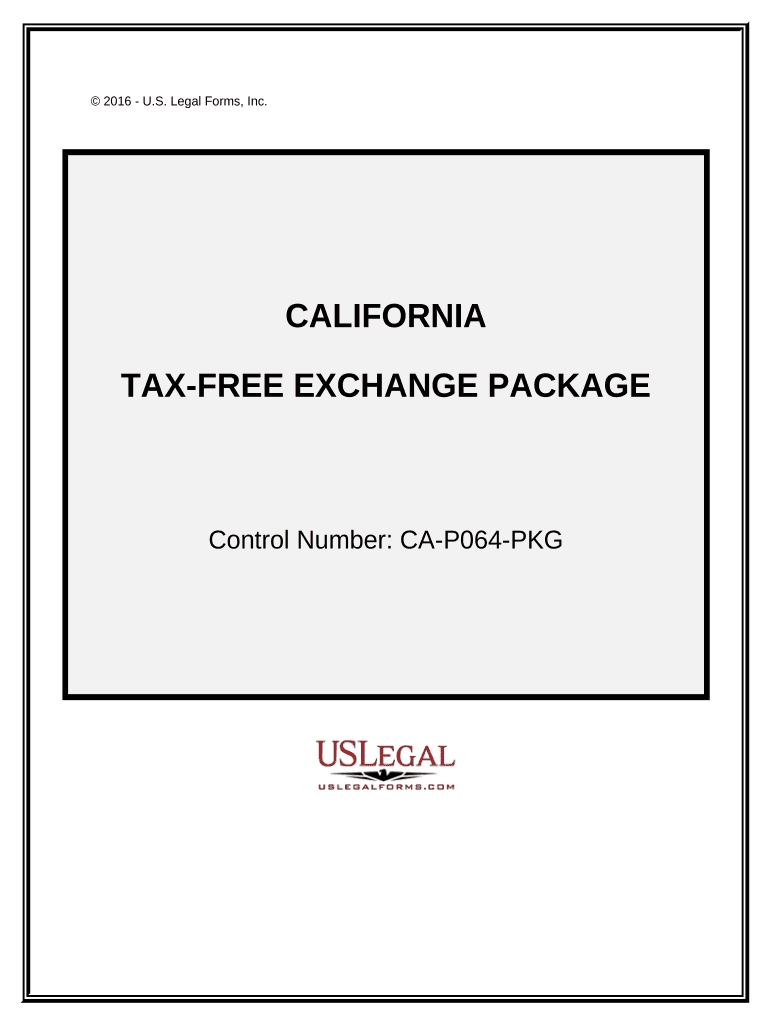 Tax Exchange Package California  Form