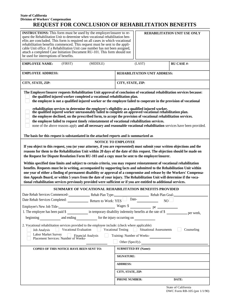 Ca Benefits Workers Compensation  Form