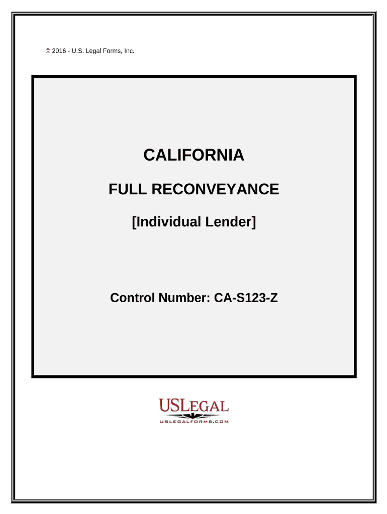 Reconveyance Deed Form
