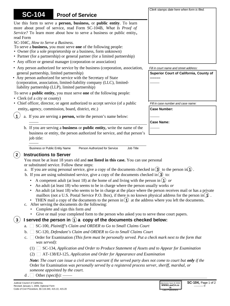 Proof Claims  Form