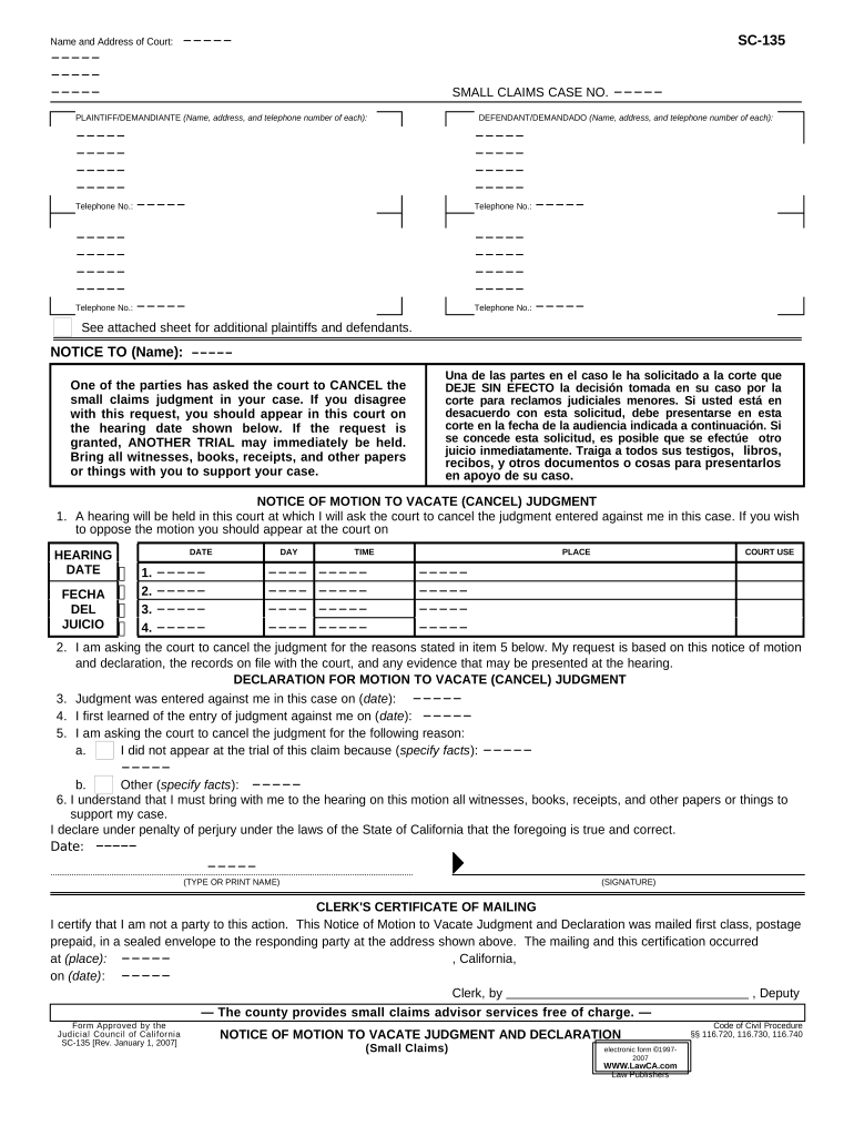 Ca Motion  Form