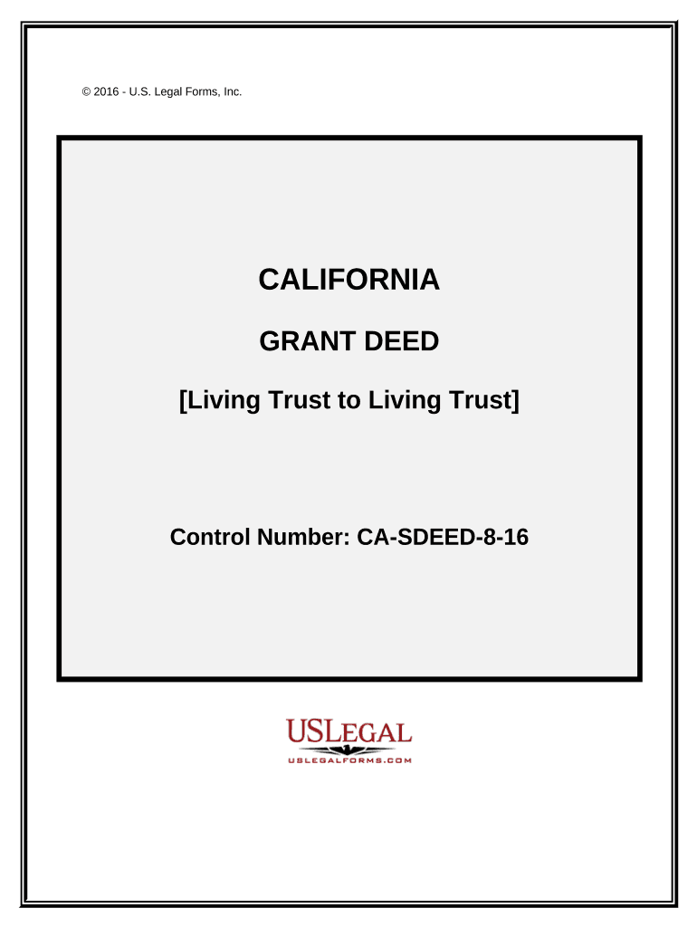 Grant Deed Living Trust to Living Trust California  Form