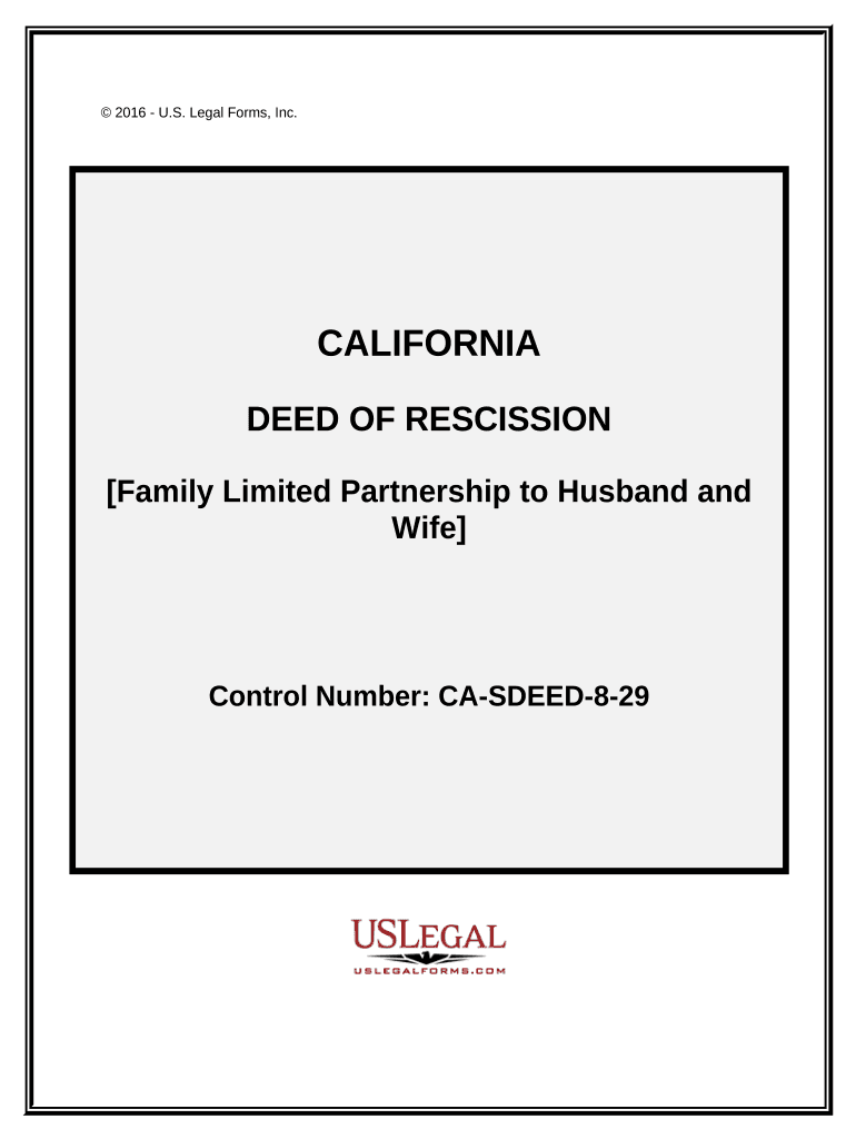 Deed Rescission Form