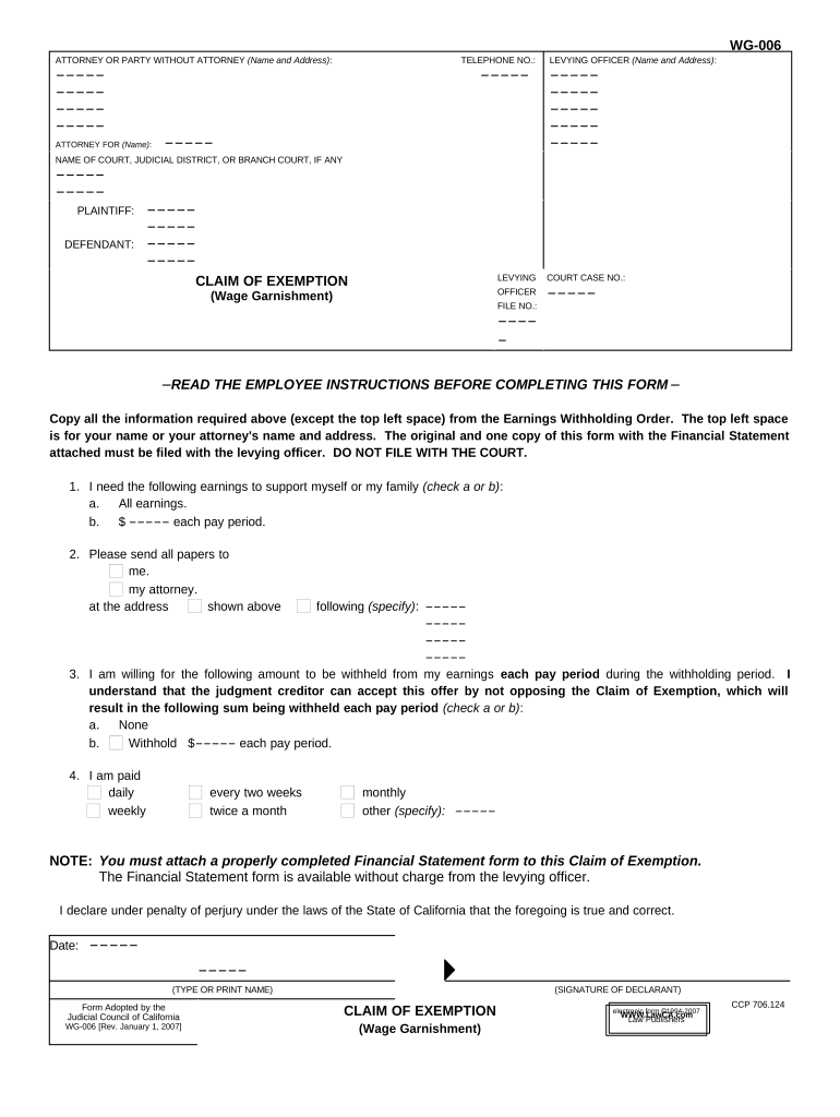 Ca Exemption  Form