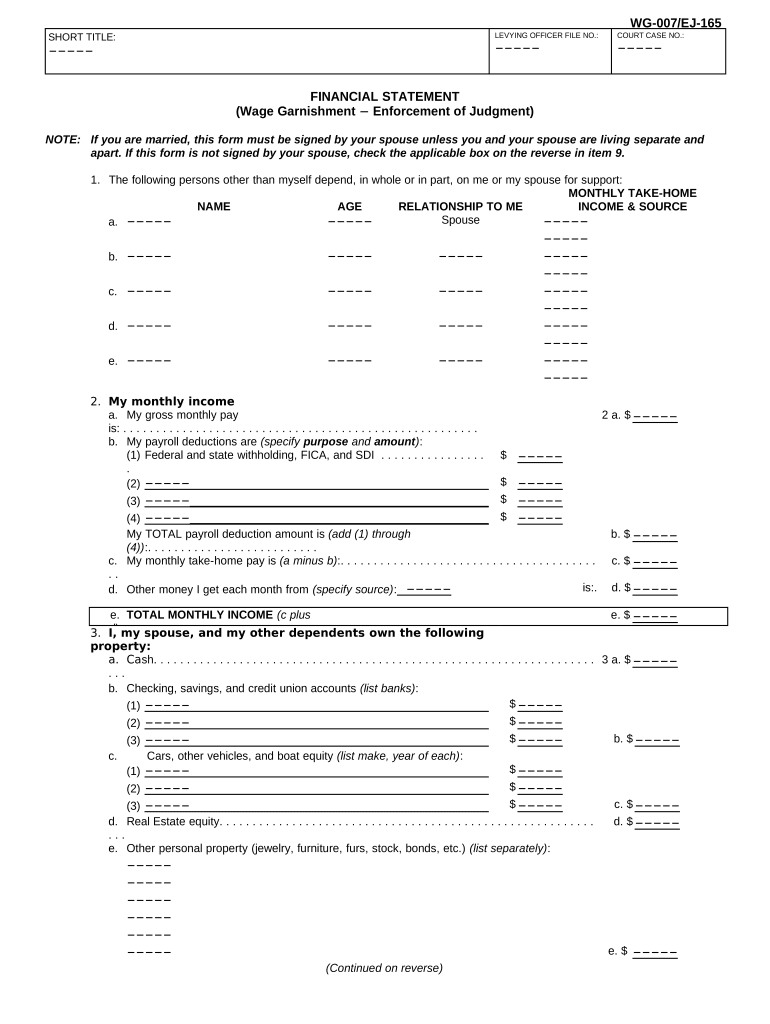 Ej 165  Form