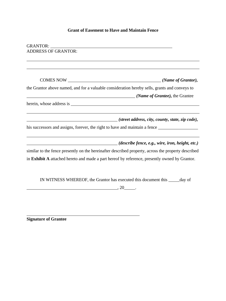 Colorado Easement  Form