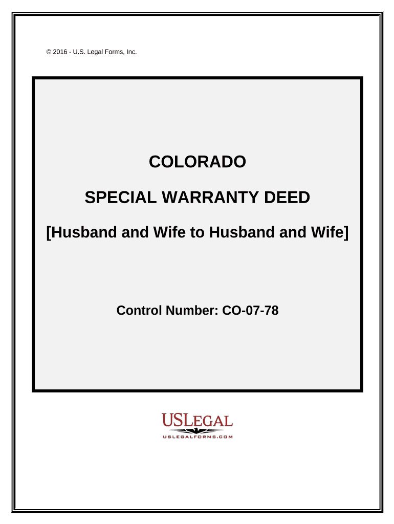 Colorado Special Warranty  Form