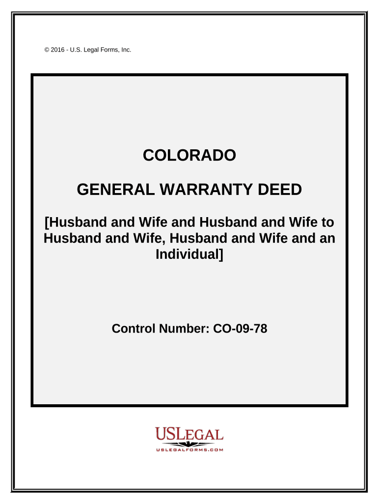 General Warranty Deed from Husband and Wife and Husband and Wife to Husband and Wife, Husband and Wife, and an Individual Colora  Form