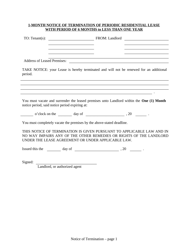 Colorado Terminate  Form