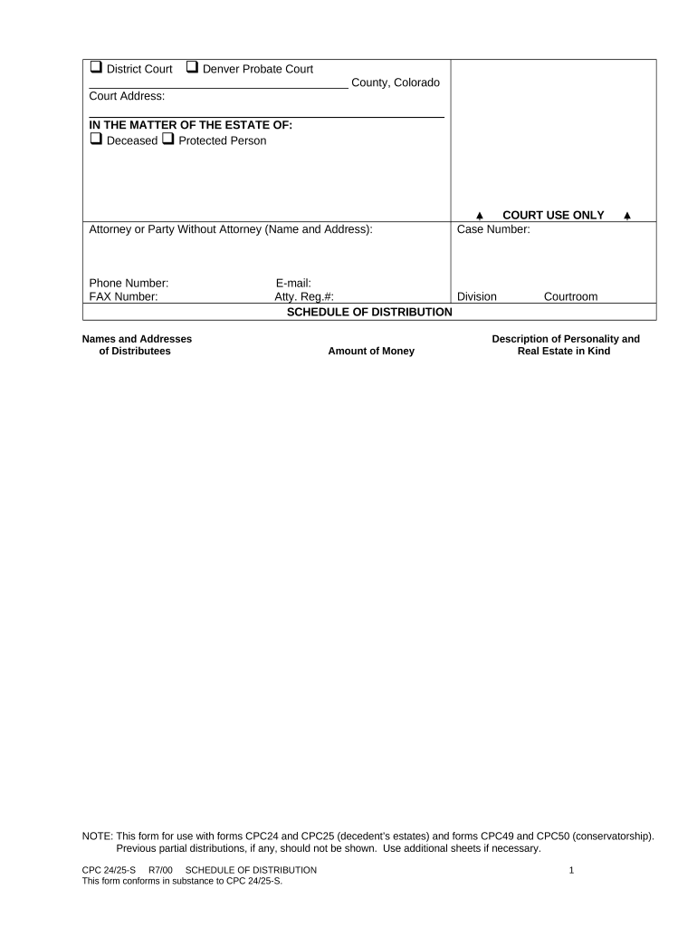 Schedule Court  Form