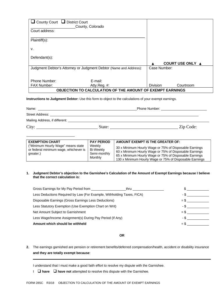 Amount Exempt Earnings  Form