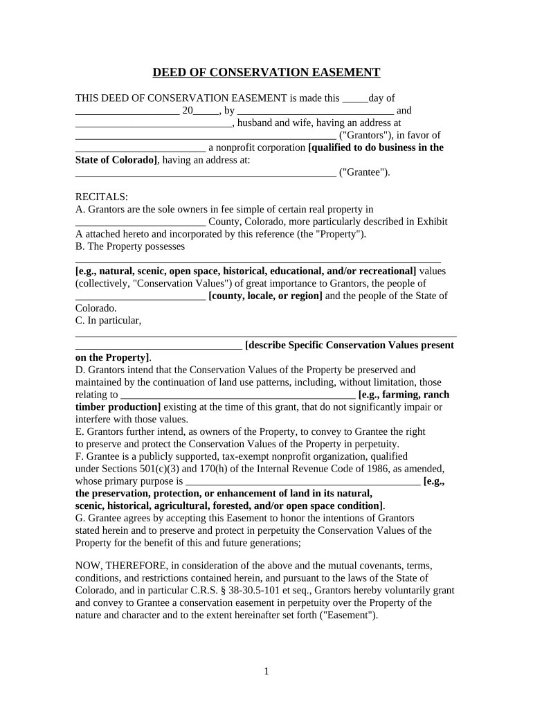 Colorado Easement  Form