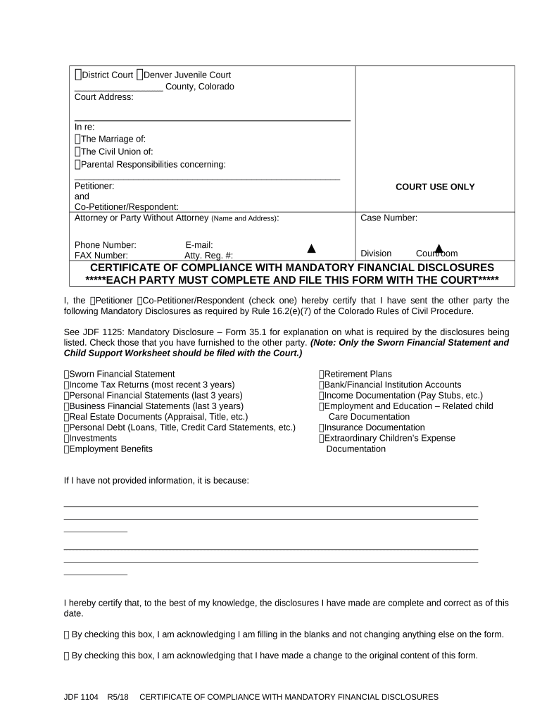 Colorado Crcp  Form