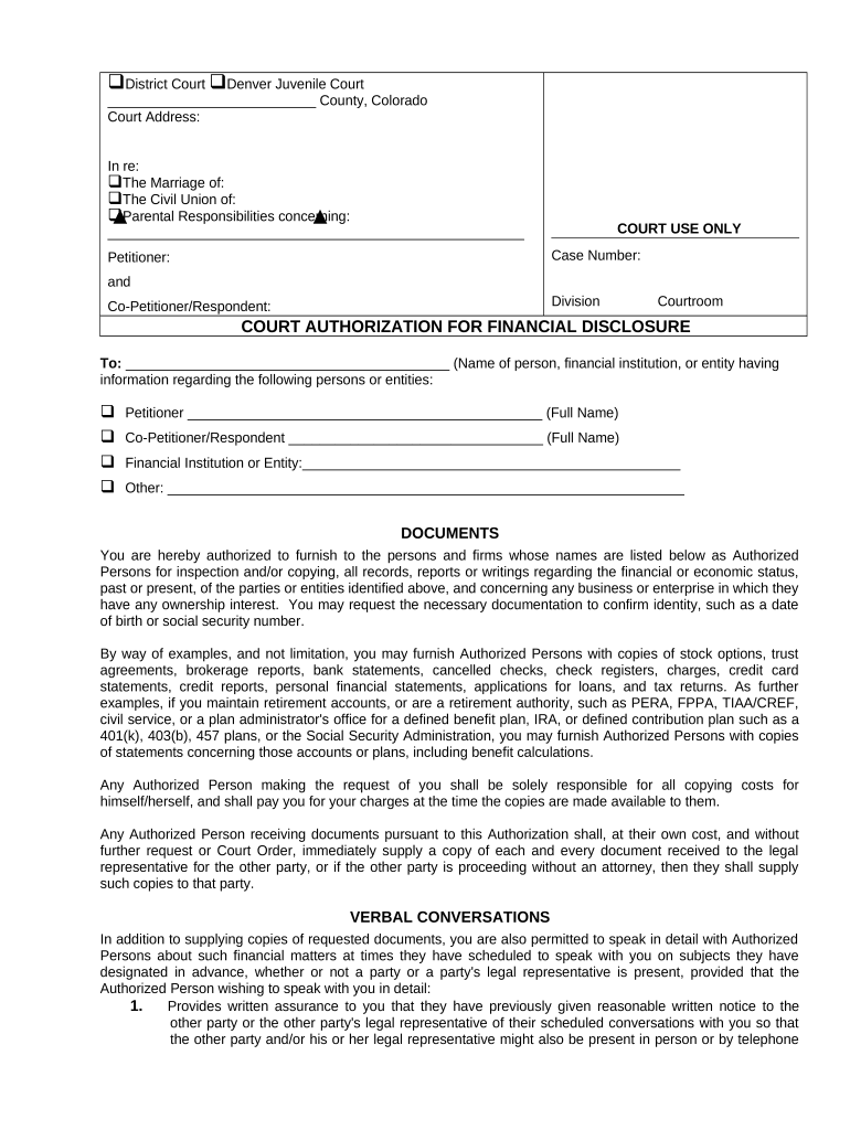 Co Disclosure Form